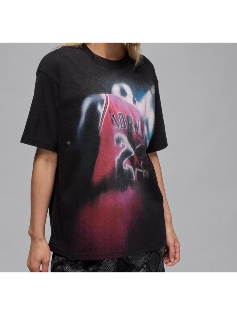 $45 NWT Womens NIKE Air Jordan Heritage  T-Shirt Black Size Large IB1963